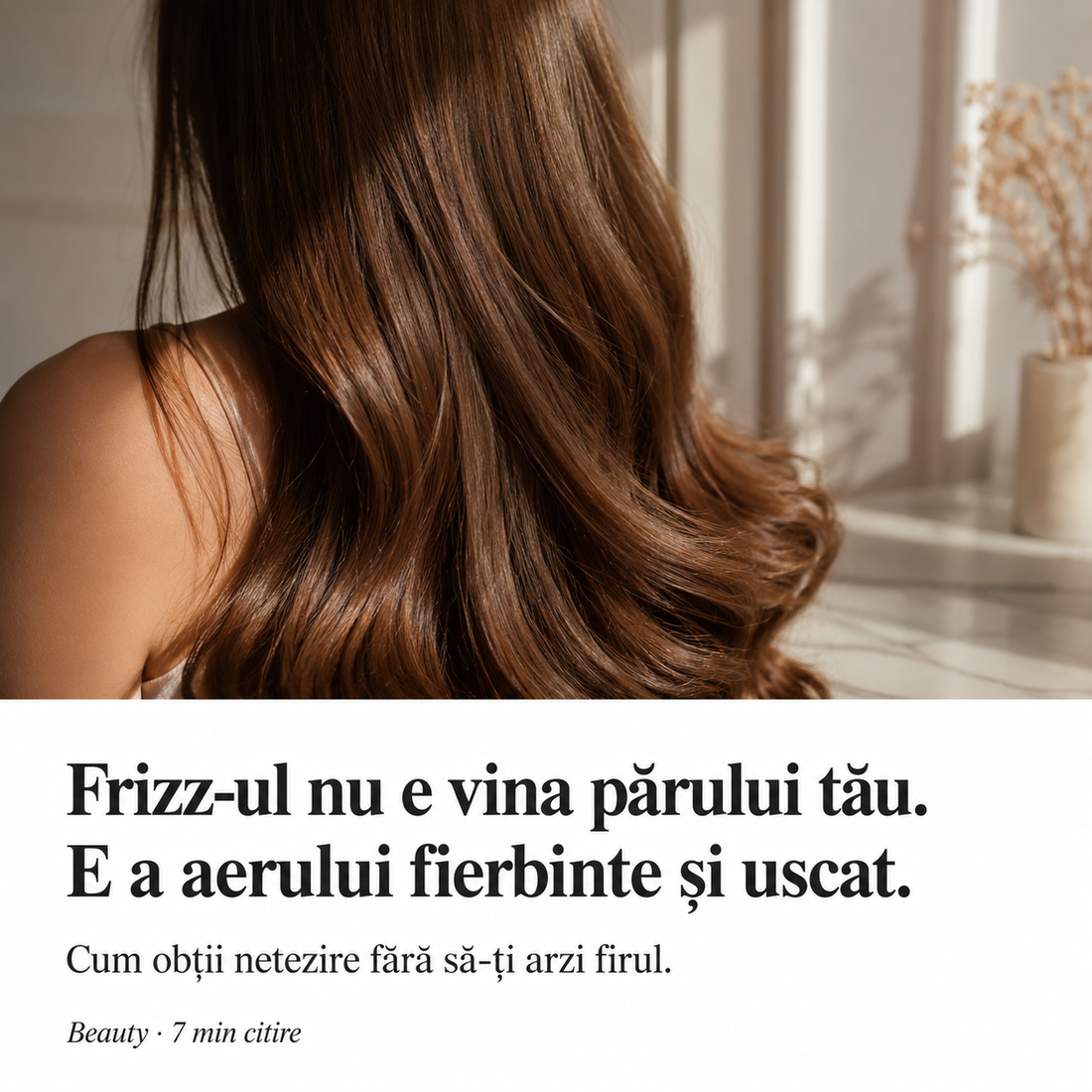 Par lung saten cu unde naturale fara frizz, rezultat cu uscator de par 7 in 1 cu ionizare HB-801i