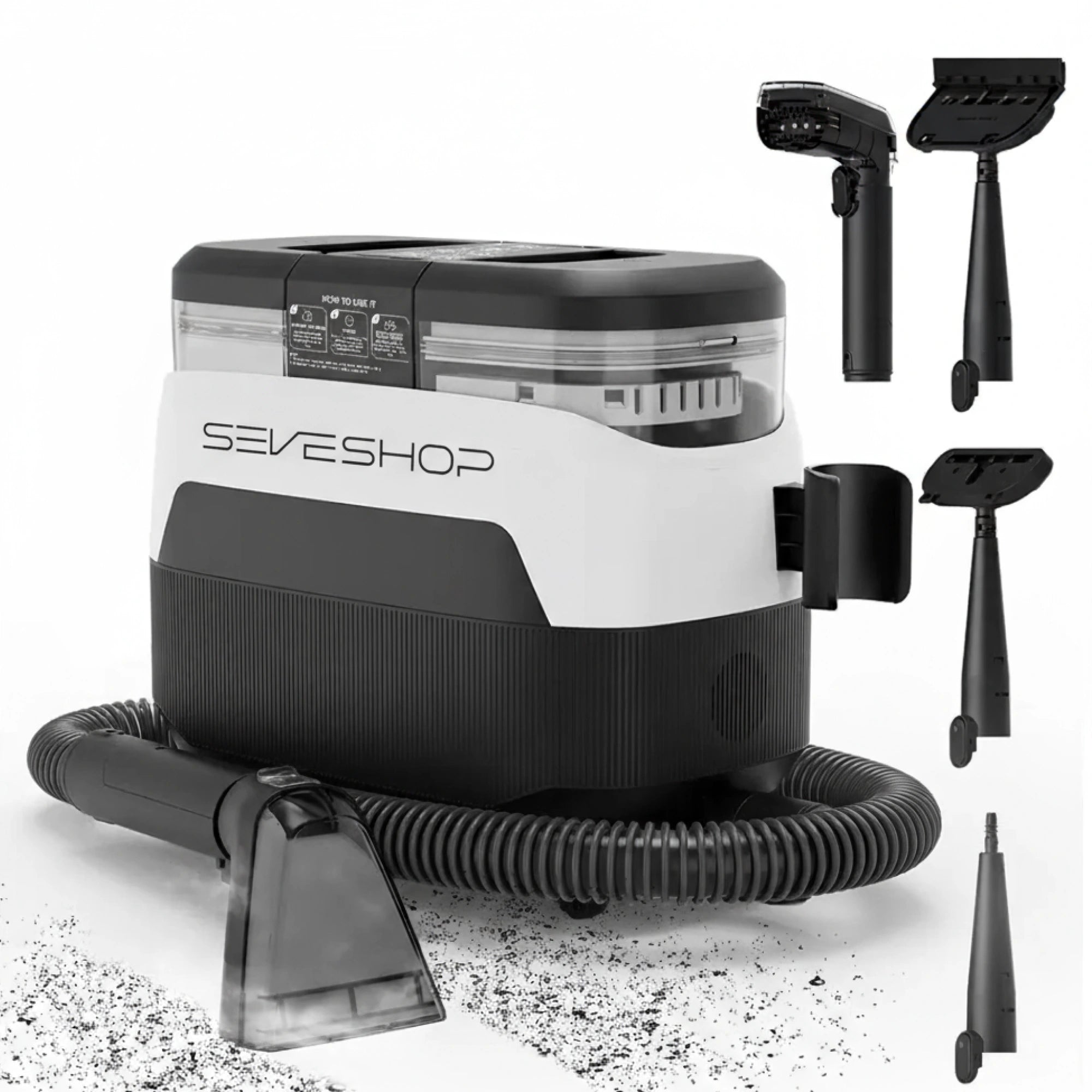Aspirator cu Spalare 4 in 1 C6 Max, Aburi si 12000Pa pentru Tapiterie