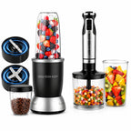 pachetul smoothie life cu blender portabil BL916 și mixer vertical 5 în 1