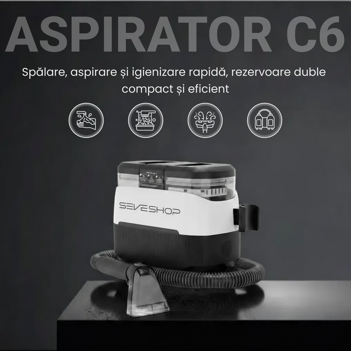 Aspirator cu spălare pentru canapele și pat