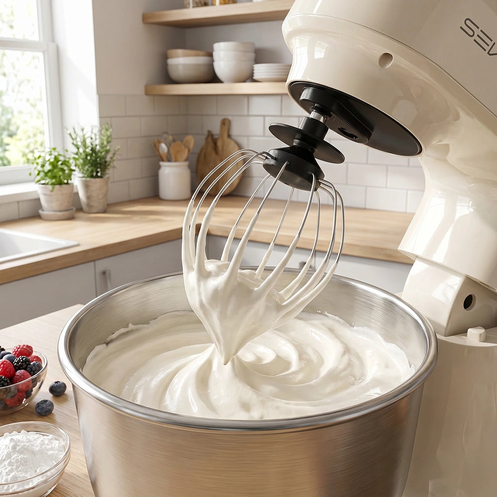 Mixer cu Bol 4.7L Profesional, 1500W, 12 Viteze si Accesorii Inox