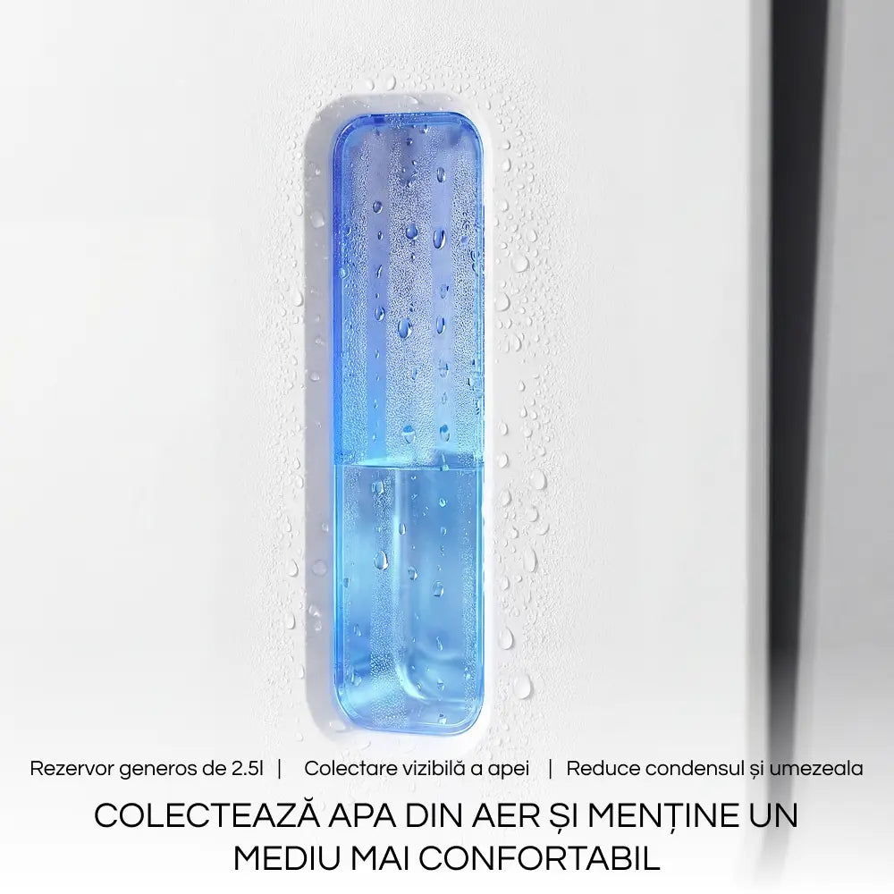 dezumidificator cu rezervor de 2.5L și oprire automată la umplere