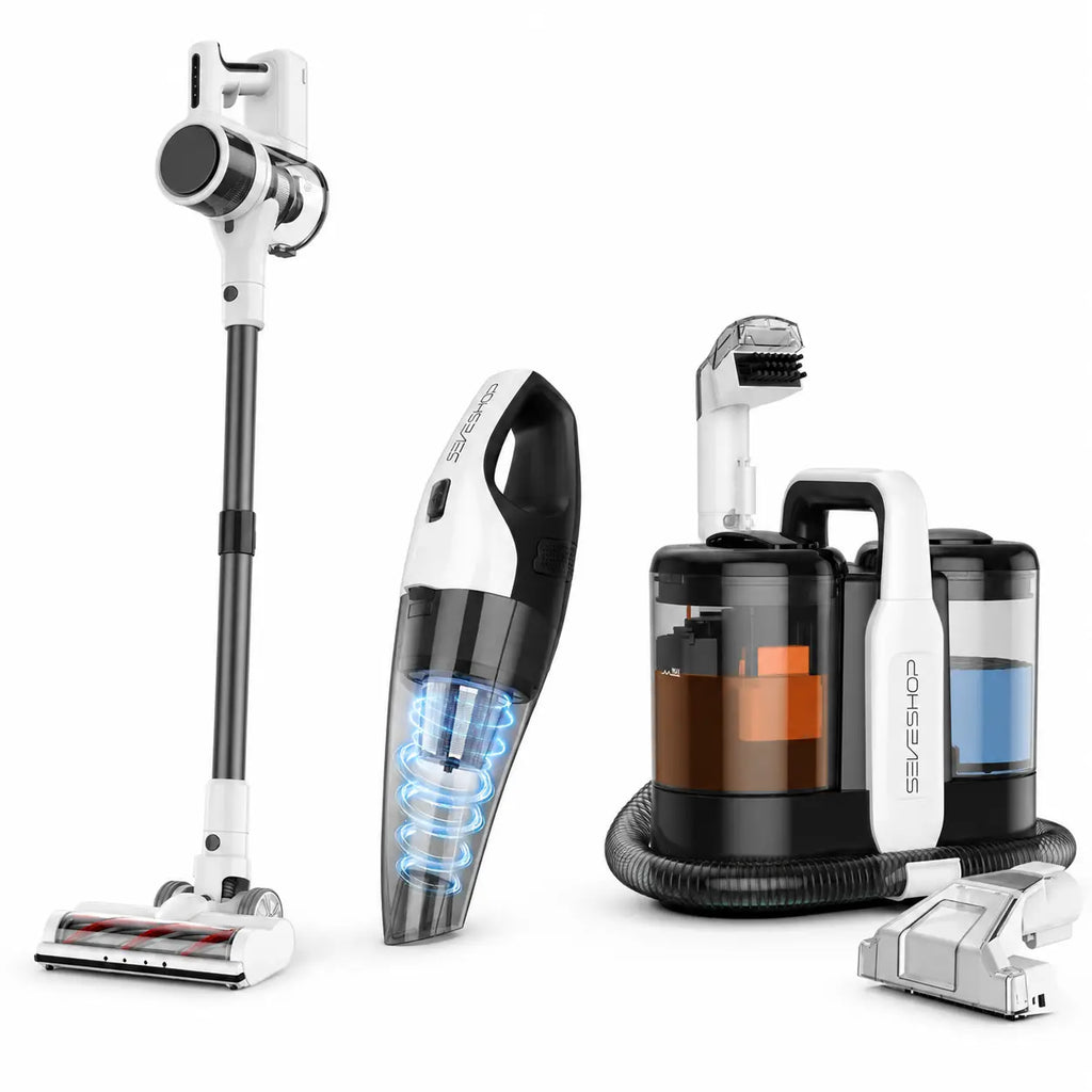 PACHETUL CASEI COMPLETE — Aspirator Vertical P11 Pro + de Mână + cu Spălare C5