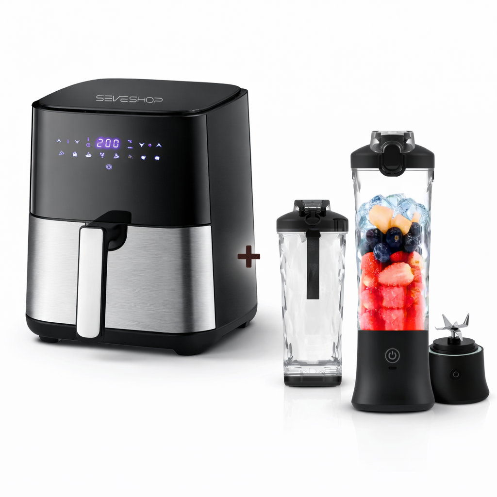 Pachet Bucătărie – Friteuză cu aer cald + Mini Blender