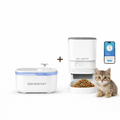 Pachet Îngrijire animale - Hrănitor automat 4L + Fântână automată 2.8L