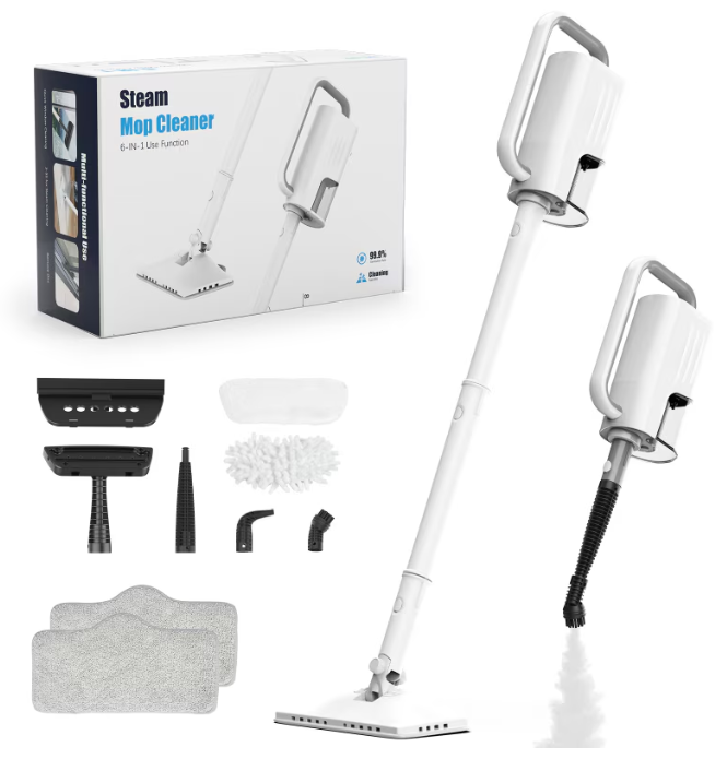 RESIGILAT — Aparat Curățat Aburi SeveShop® Teendow SC-05 1200W, Mop Cu Aburi Portabil 2 Bar, Încălzire Rapidă 60s, Mop Electric Multifuncțional 350ml, Abur 100-115°C