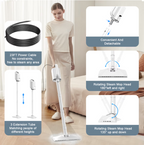 RESIGILAT — Aparat Curățat Aburi SeveShop® Teendow SC-05 1200W, Mop Cu Aburi Portabil 2 Bar, Încălzire Rapidă 60s, Mop Electric Multifuncțional 350ml, Abur 100-115°C