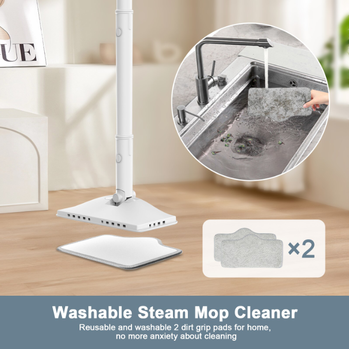 RESIGILAT — Aparat Curățat Aburi SeveShop® Teendow SC-05 1200W, Mop Cu Aburi Portabil 2 Bar, Încălzire Rapidă 60s, Mop Electric Multifuncțional 350ml, Abur 100-115°C