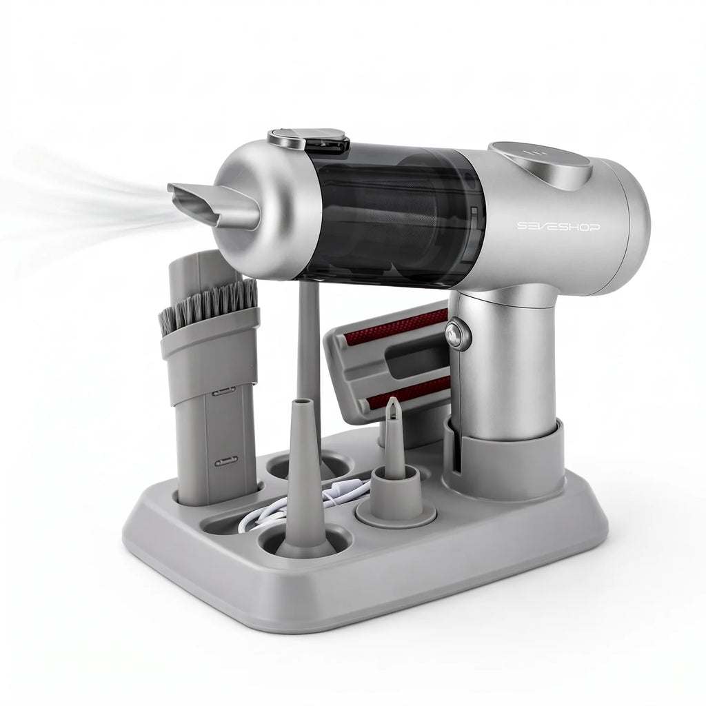aspirator de mână fără fir Wet & Dry cu filtru HEPA și putere de 100W