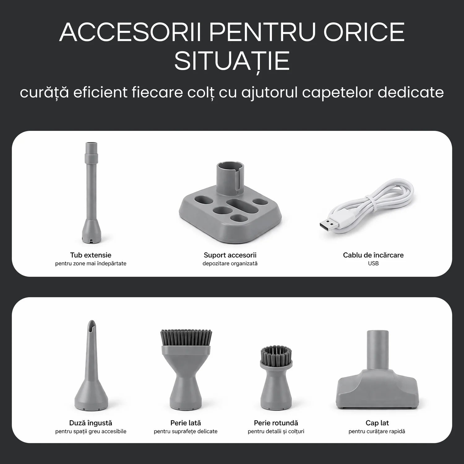 aspirator de mână fără fir cu filtru HEPA lavabil pentru utilizare zilnică
