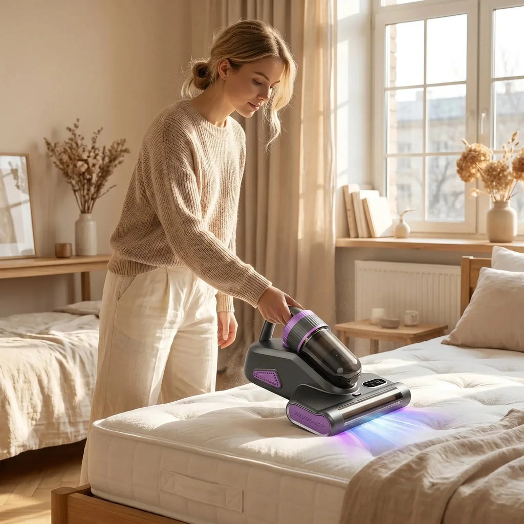 Aspirator Antiacarieni UV-C cu Filtru HEPA Lavabil pentru Saltele — RESIGILAT