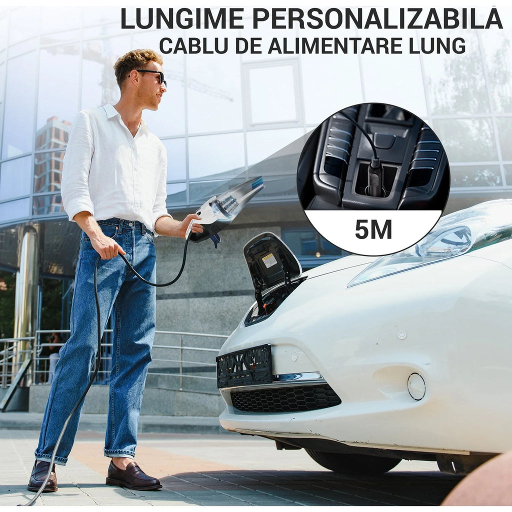 aspirator portabil utilizat pentru curatarea masinii si spatiilor mici