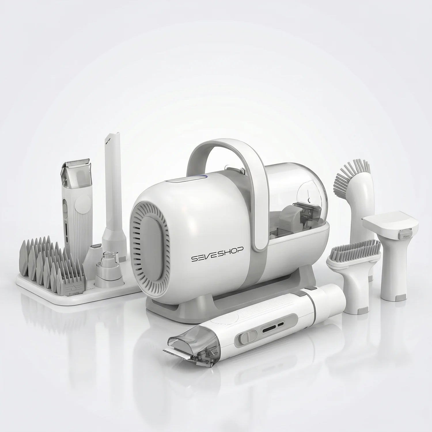 Aspirator Grooming 13 in 1 pentru Animale, Tuns si Aspirare Par SeveShop