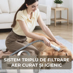 Aspirator pentru par de animale cu 4 trepte de taiere, 4 viteze si nivel de zgomot redus 55 dB
