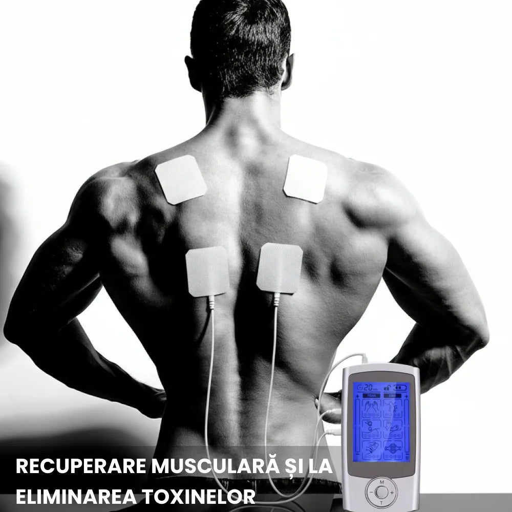 aparat masaj cu electrozi pentru stimularea muschilor si utilizare pe mai multe zone
