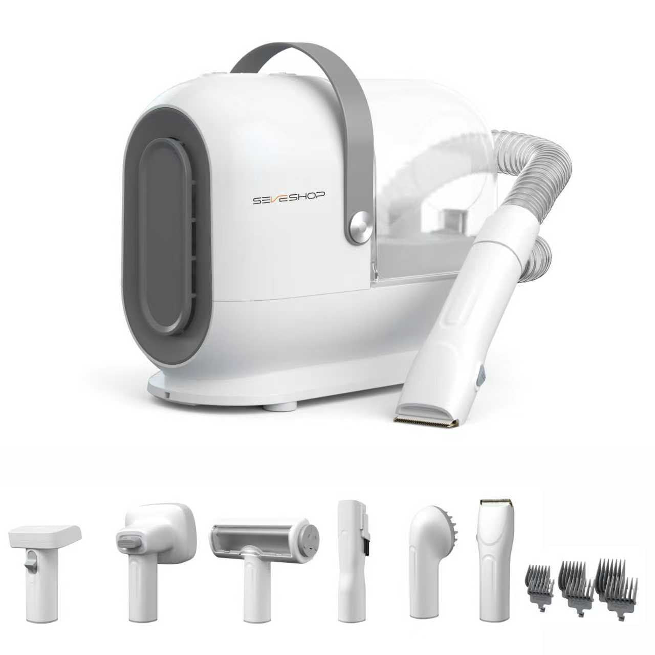 aspirator grooming 6 în 1 pentru animale 350W