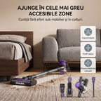 Aspirator vertical P11 Pro mov cu cap pivotant, ajunge sub mobilier si in colturi
