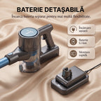 Aspirator vertical fara fir SeveShop P11 Pro verde, 250 W, 23.000 Pa, perie cu LED