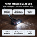 Aspirator vertical fara fir SeveShop P11 Pro verde, 250 W, 23.000 Pa, perie cu LED