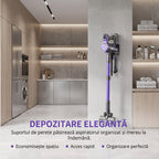 Depozitare eleganta: suportul de perete pastreaza aspiratorul V08 organizat si la indemana