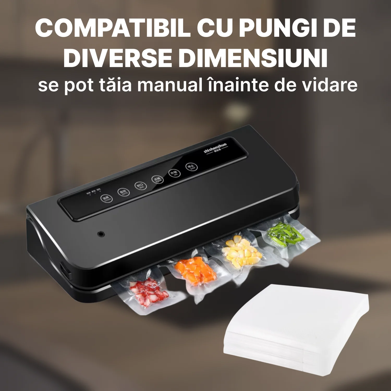 aparat de vidat cu moduri pentru alimente uscate și umede