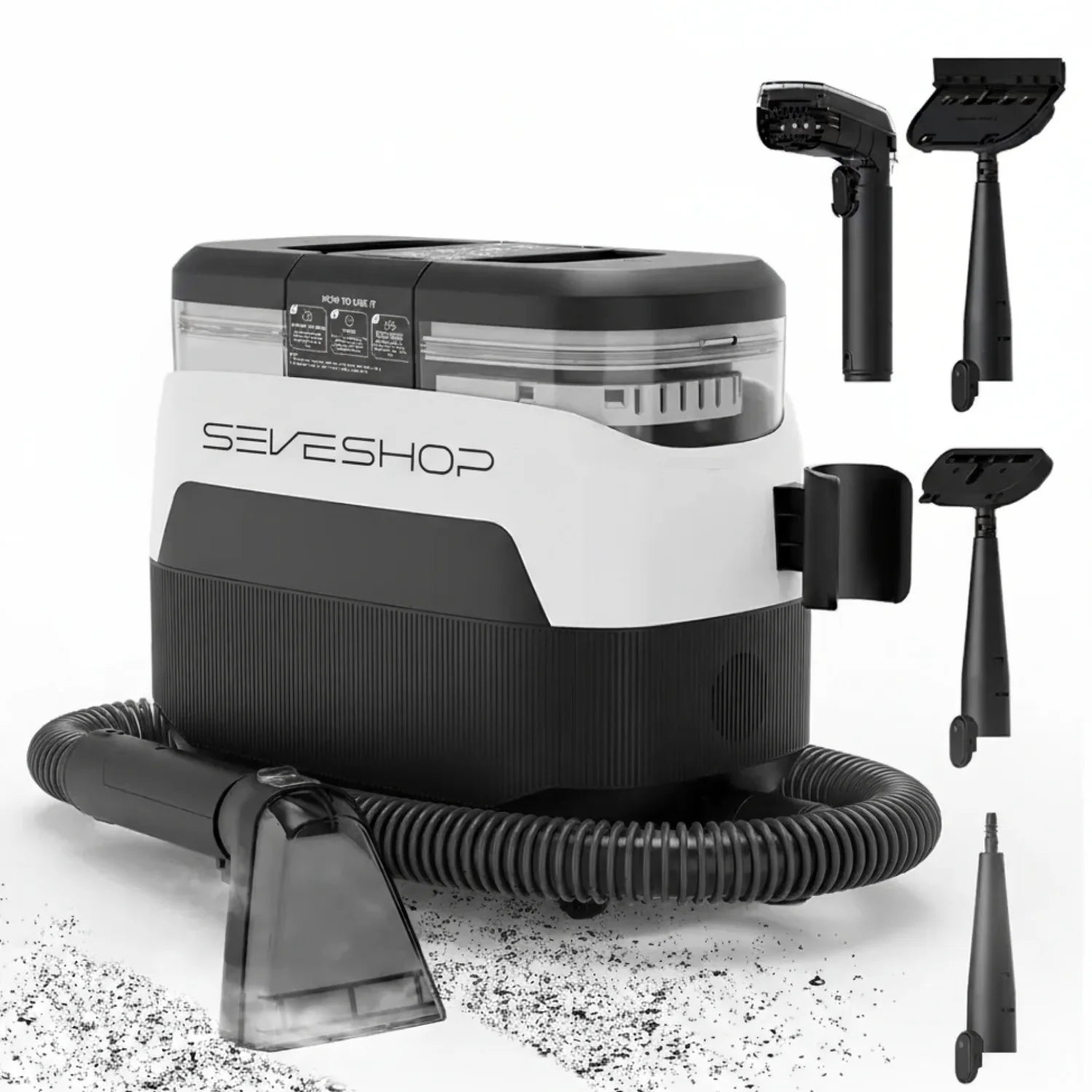 aspirator cu spalare 4 in 1 cu aburi pentru tapiterie si covoare