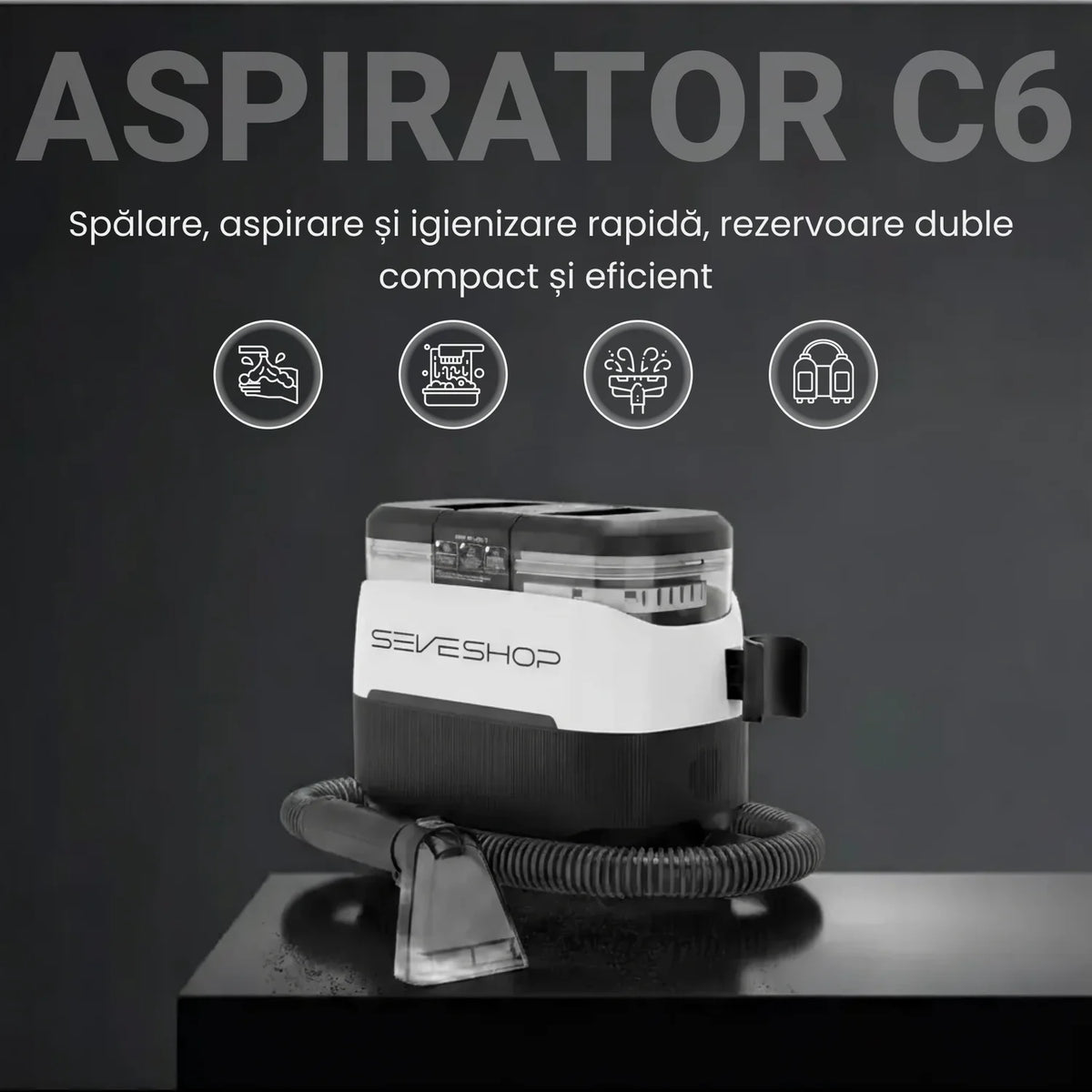 Aspirator cu spălare pentru canapele și pat