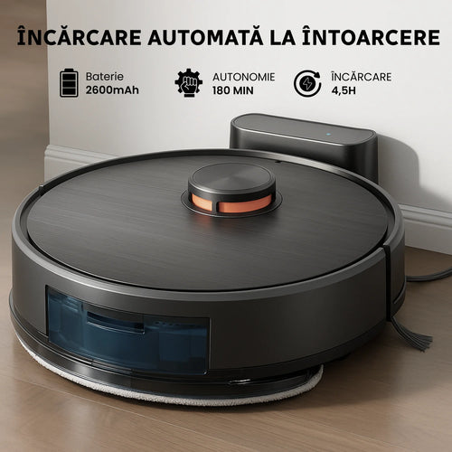 robot aspirator cu mop utilizat pentru curatarea automata a podelelor si covoarelor