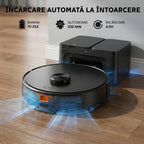 robot aspirator cu reîncărcare automată la întoarcerea în stație pentru autonomie extinsă