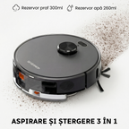 robot aspirator cu 6000Pa pentru ridicarea prafului și părului de animale