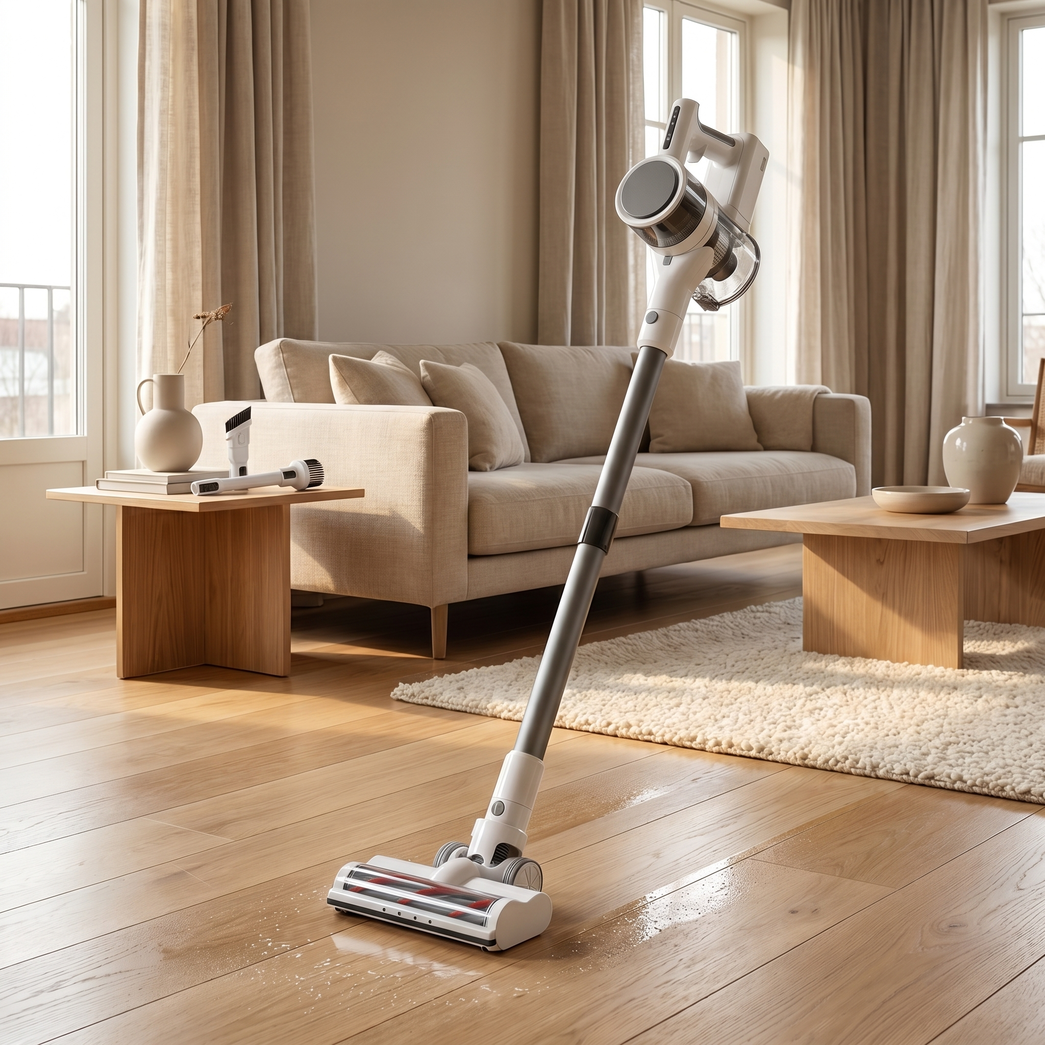 Aspirator Vertical P11 Pro 4 in 1, 30000Pa, HEPA si Perie LED — RESIGILAT