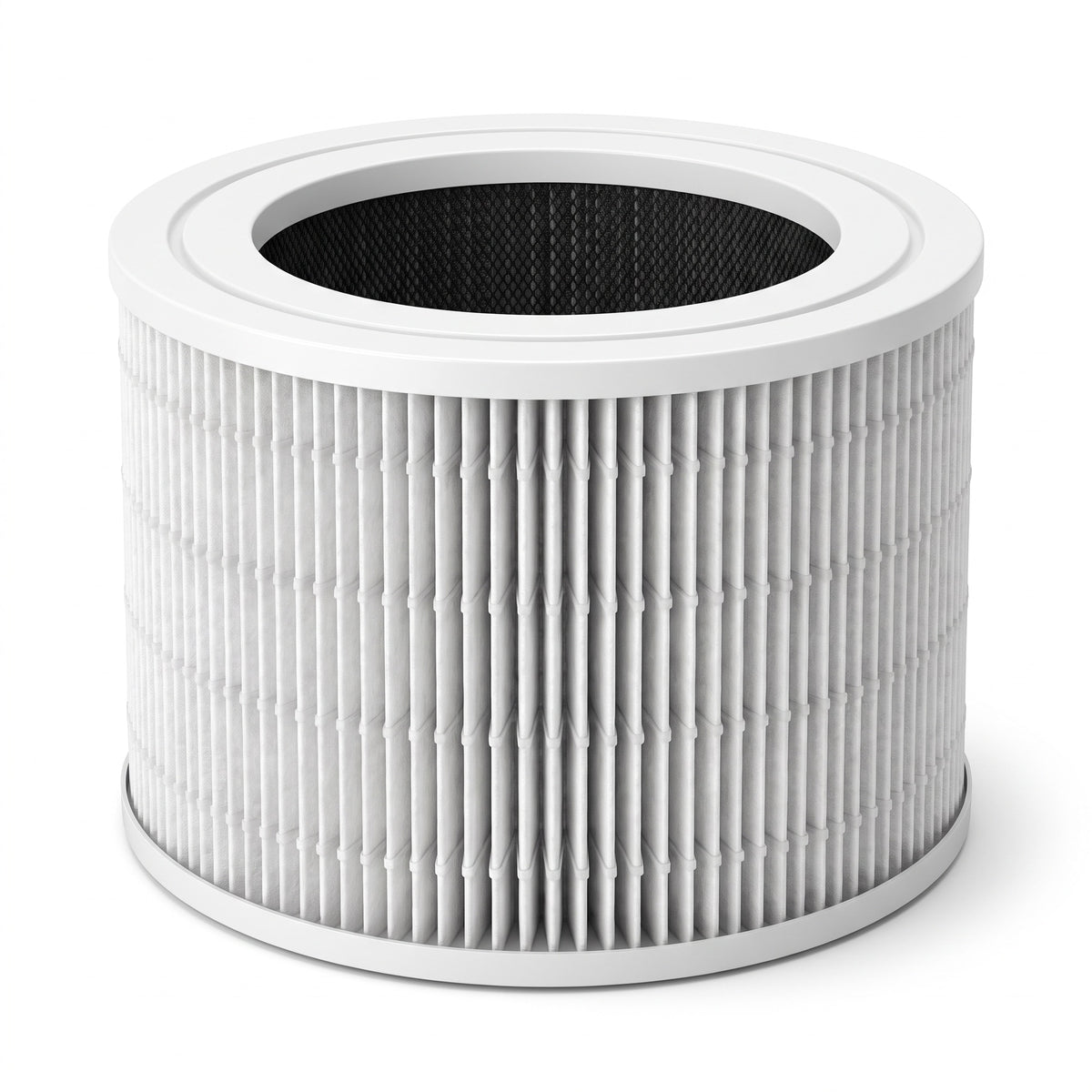 Filtru de schimb H13 True HEPA pentru purificatorul VK-6126A, cartuș cilindric alb cu pliuri, pe fundal alb