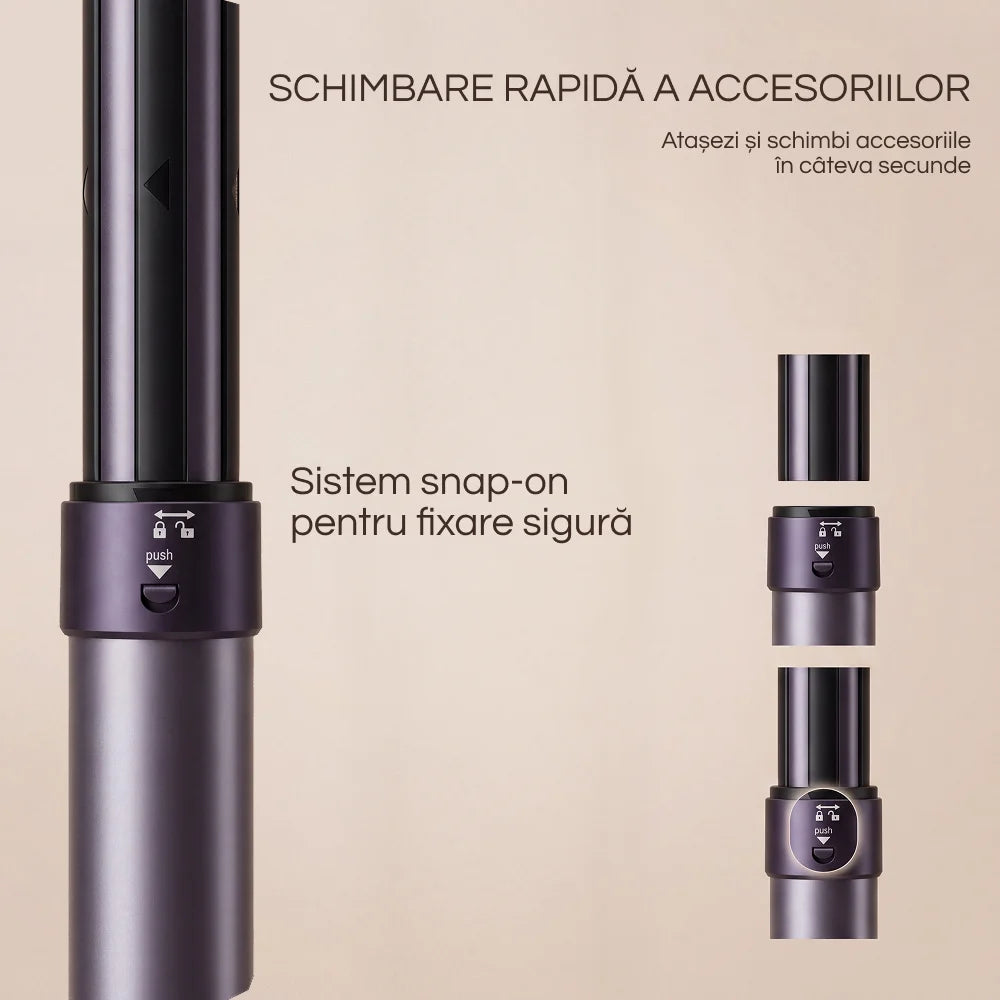 Uscator de Par 7 in 1 cu Ondulator Automat si Ionizare Anti Frizz, 1500W
