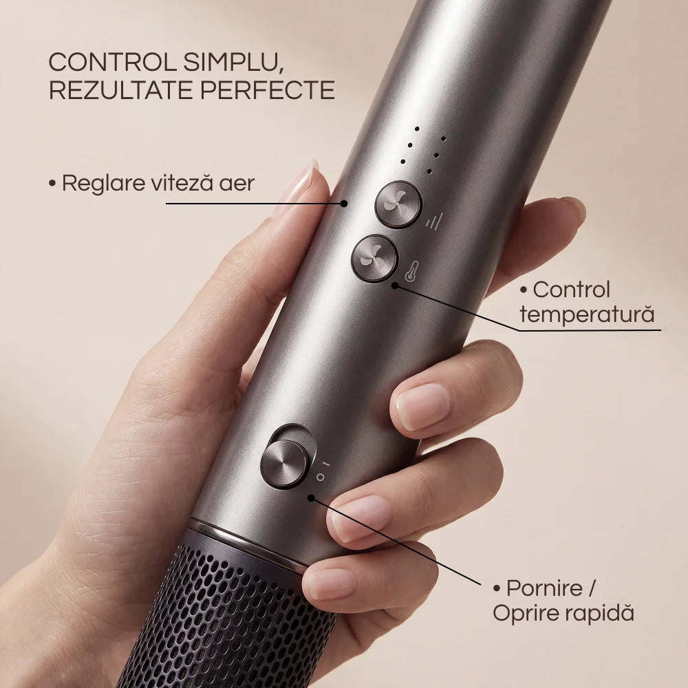 uscator de păr 7 în 1 ergonomic pentru coafare rapidă și protecție termică