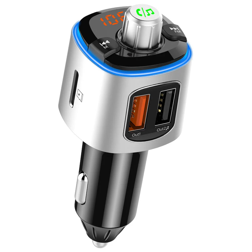 Modulator FM Auto Bluetooth 5.0 cu Quick Charge 3.0 si Hands-Free