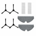 Kit accesorii pentru aspirator robot D65S Max: 4 perii laterale negre, 2 filtre albe și 2 lavete mop gri
