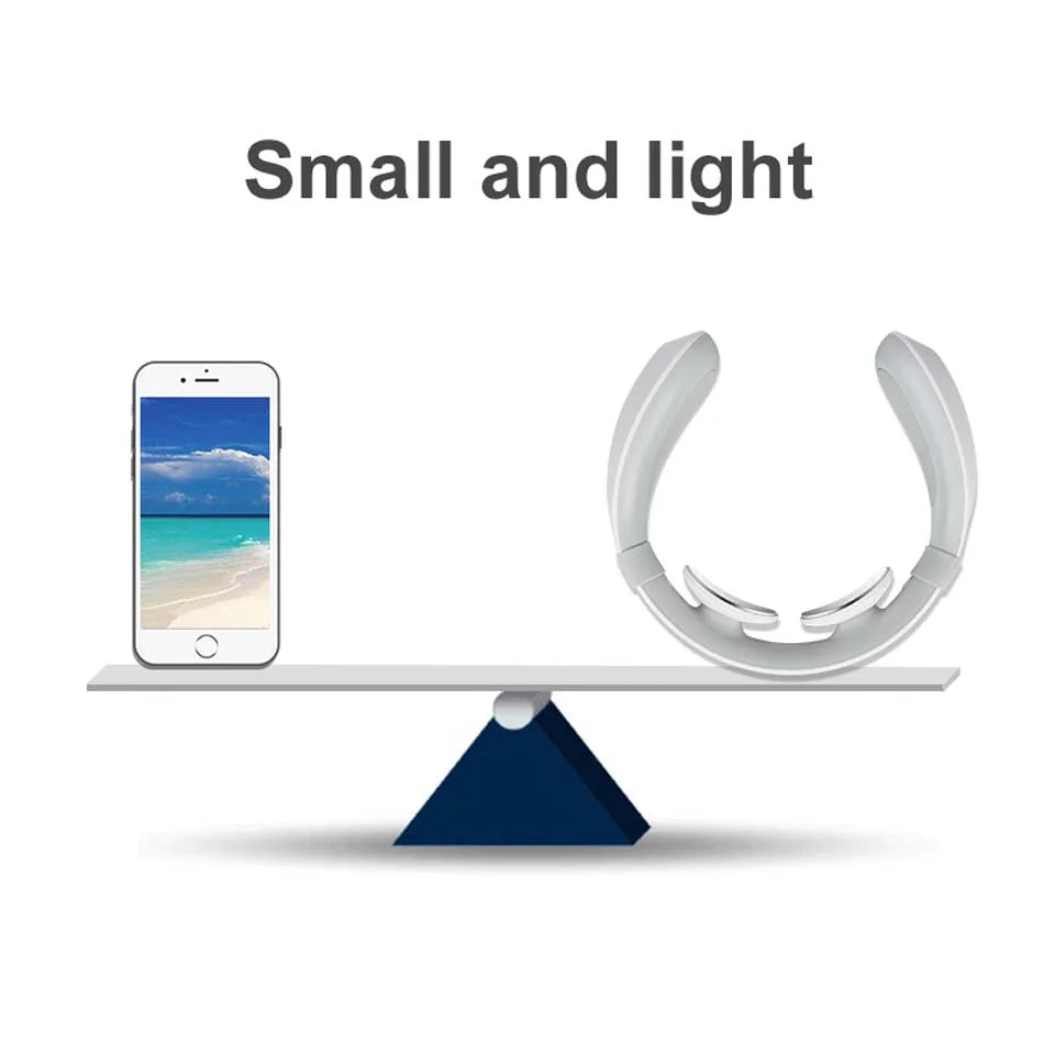 Aparat de Masaj pentru Gât cu Încălzire și Impulsuri Electrice, Wireless
