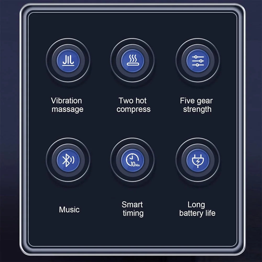 Aparat de Masaj pentru Ochi 3D cu Caldura, Vibratii si Bluetooth