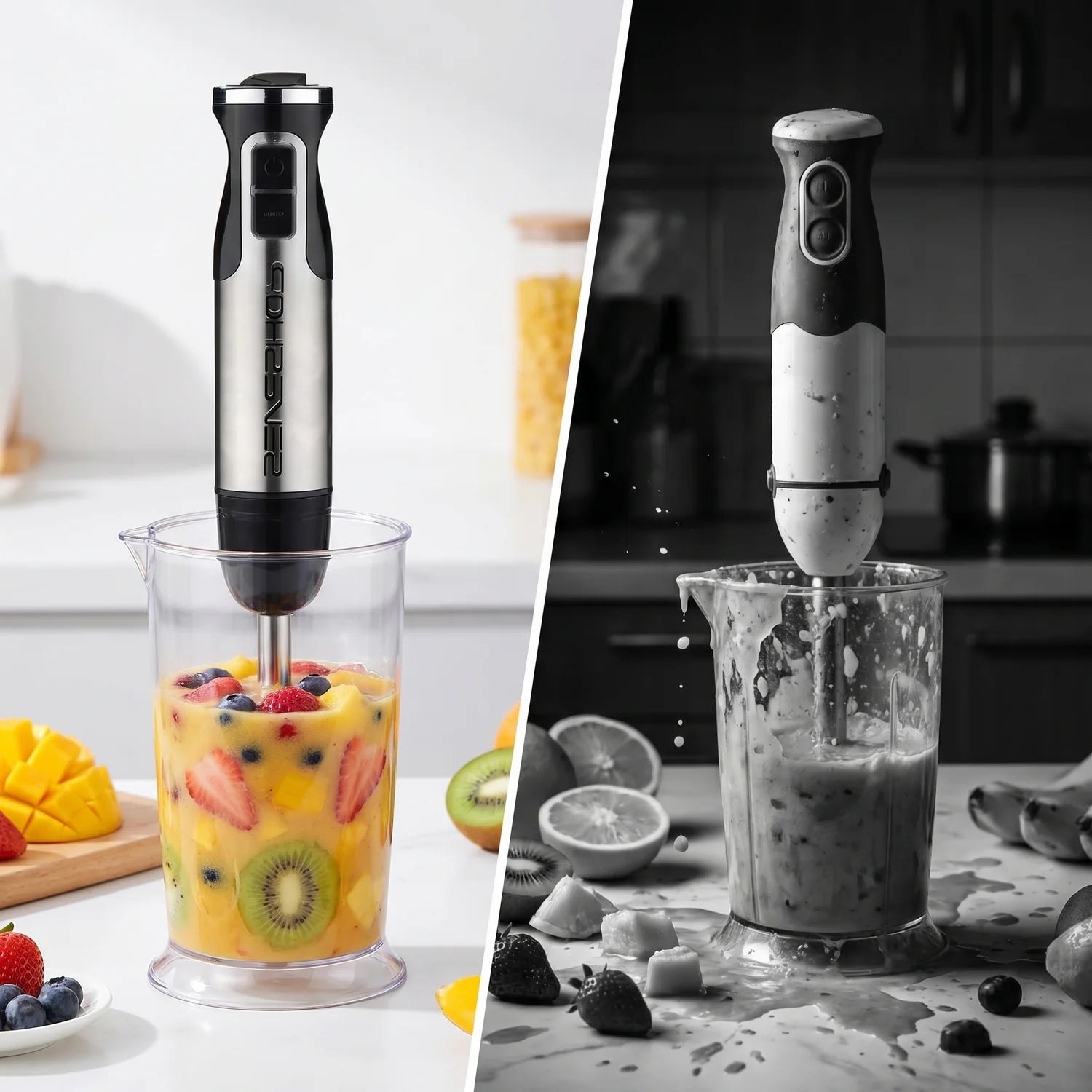 Mixer Vertical 5 in 1, 1200W, 12 Viteze si Accesorii Multifunctionale