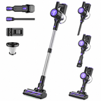 Aspirator Vertical P11 Pro 4 in 1, 23000Pa, HEPA si Perie LED, Mov