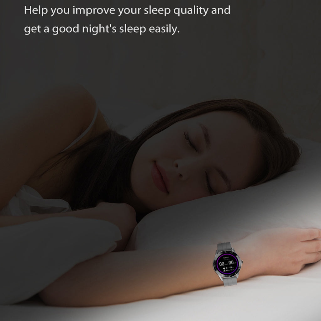 Ceas Smartwatch Fitness cu Monitorizare Ritm Cardiac si Somn, IP67 Gri