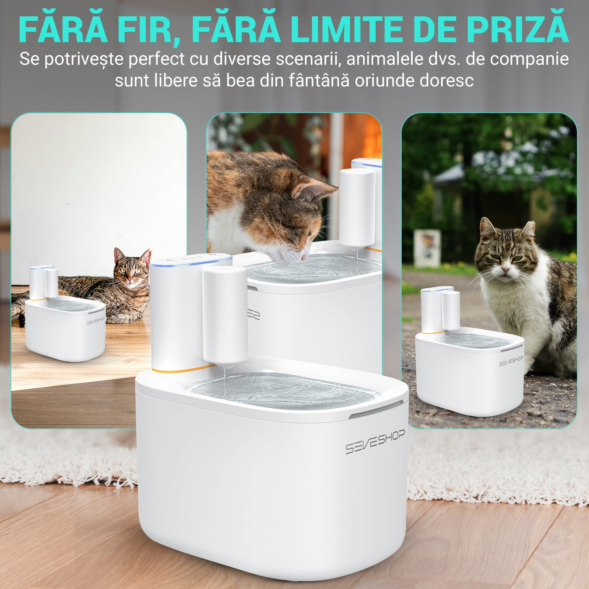 dispozitiv hidratare animale cu sistem de avertizare luminoasa pentru utilizare intuitiva