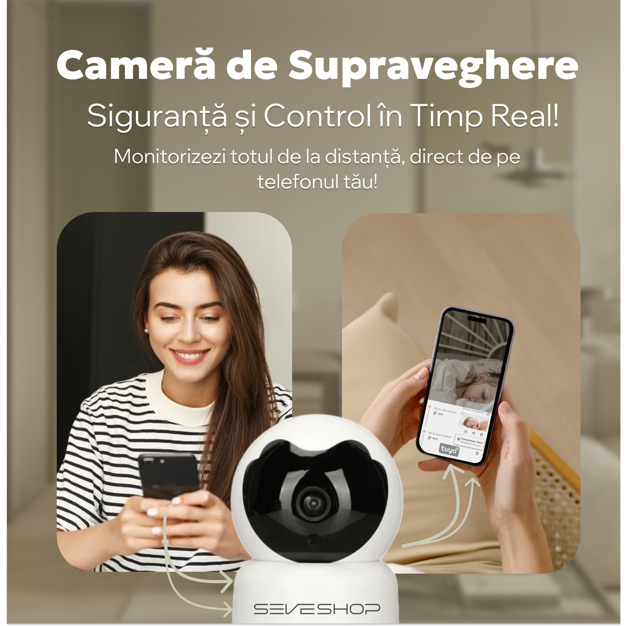 Baby Monitor supraveghere si control in timp real pe telefon