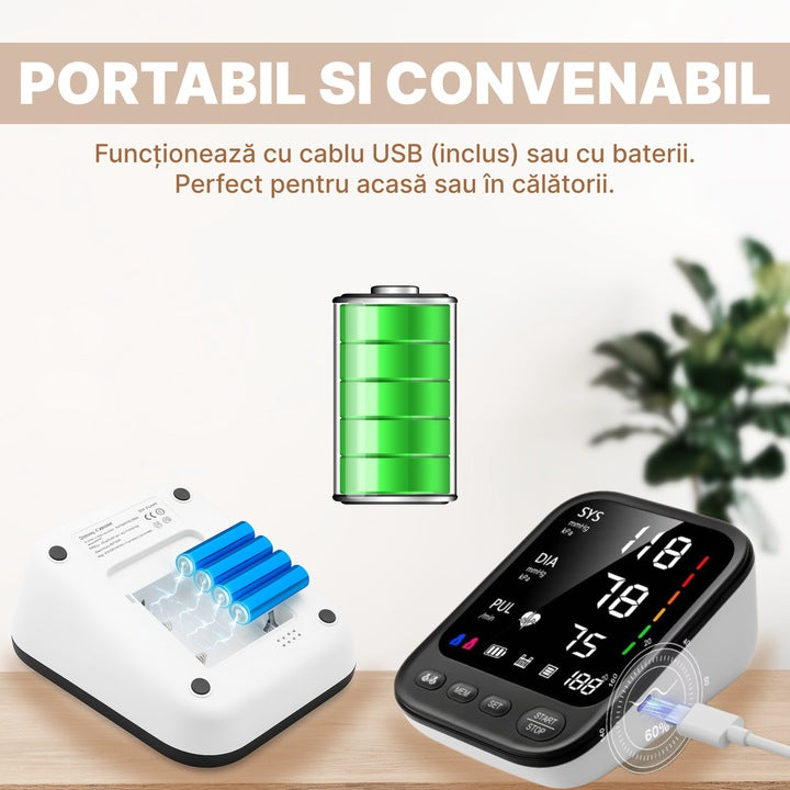 tensiometru digital cu manseta reglabila pentru confort in utilizare si masuratori precise