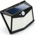 lampa solara de exterior cu 212 LED-uri si senzor de miscare pentru iluminare curte si gradina