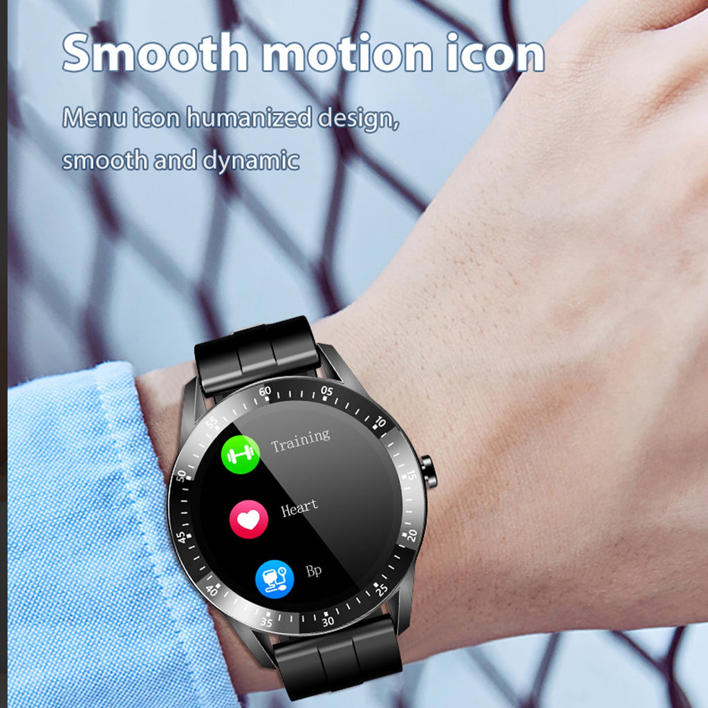 Ceas Smartwatch Fitness cu Monitorizare Ritm Cardiac si Somn, IP67 Gri