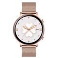 smartwatch damă auriu cu monitorizare ritm cardiac, somn și notificări
