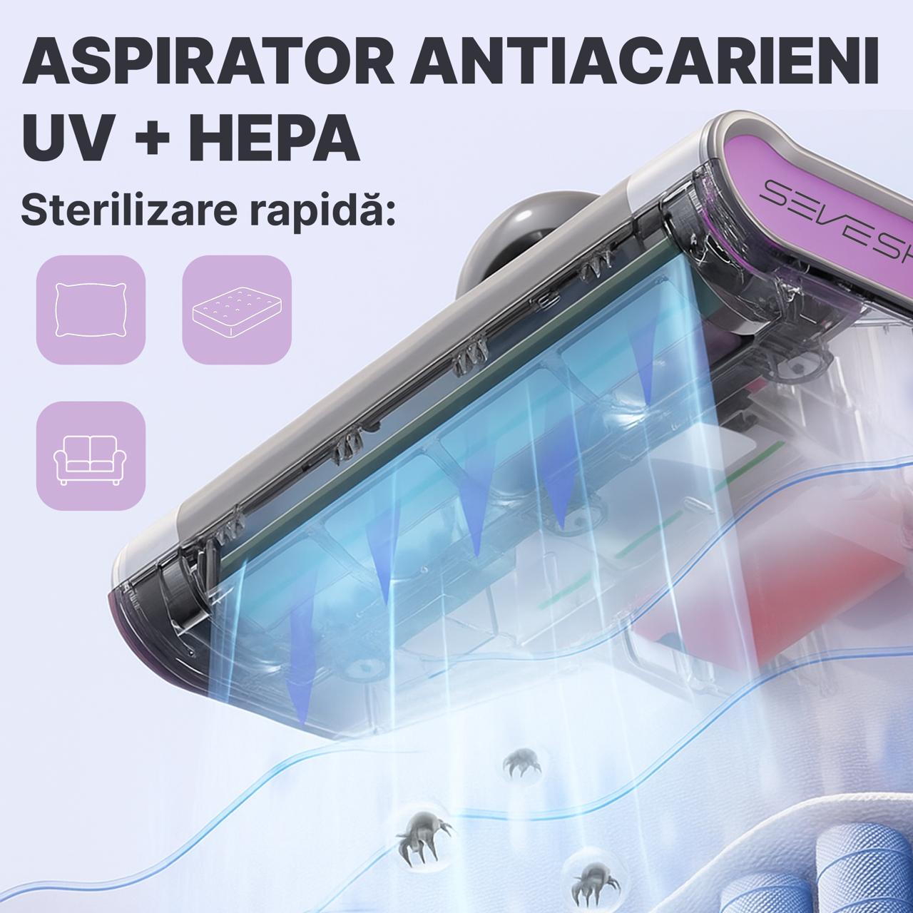 aspirator antiacarieni cu rezervor detașabil pentru golire ușoară