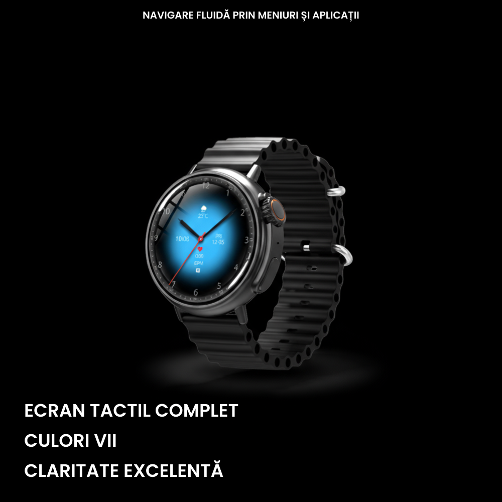 smartwatch GS8 cu ecran tactil și cadrane personalizabile