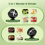 Blender Portabil BL916 1200W cu 3 Recipiente, 25000 RPM, Smoothie si Macinare — RESIGILAT